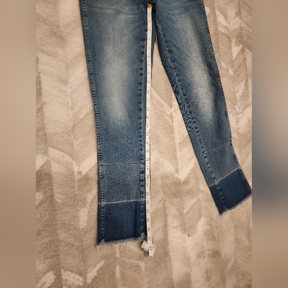 ANINE BING straight leg jean with patchwork hem size 25 - Picture 10 of 11